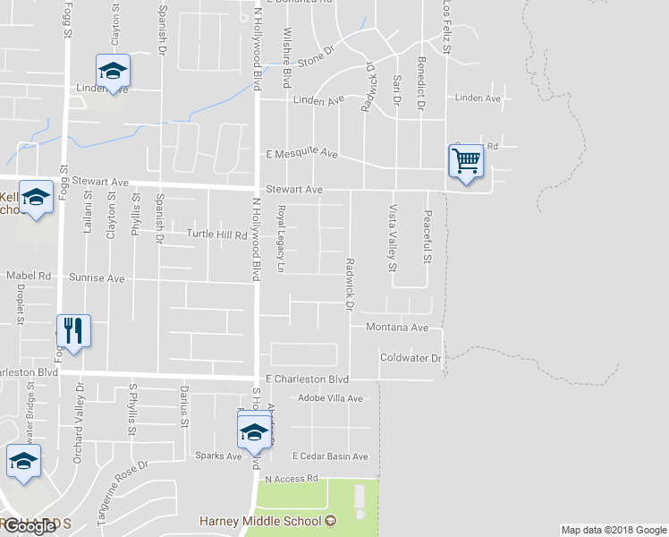 map of restaurants, bars, coffee shops, grocery stores, and more near 6860 Vintage Highlands Lane in Las Vegas