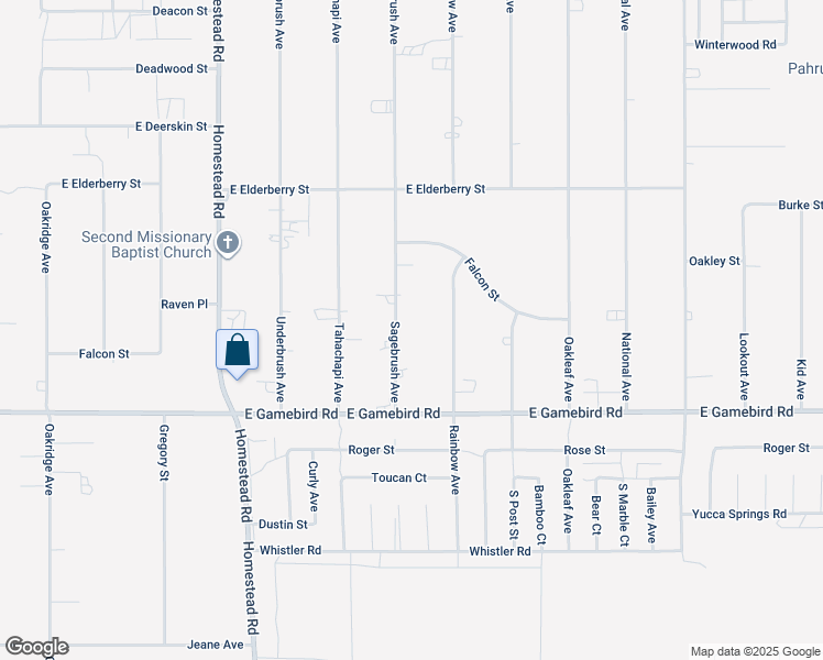 map of restaurants, bars, coffee shops, grocery stores, and more near 3821 Sagebrush Avenue in Pahrump