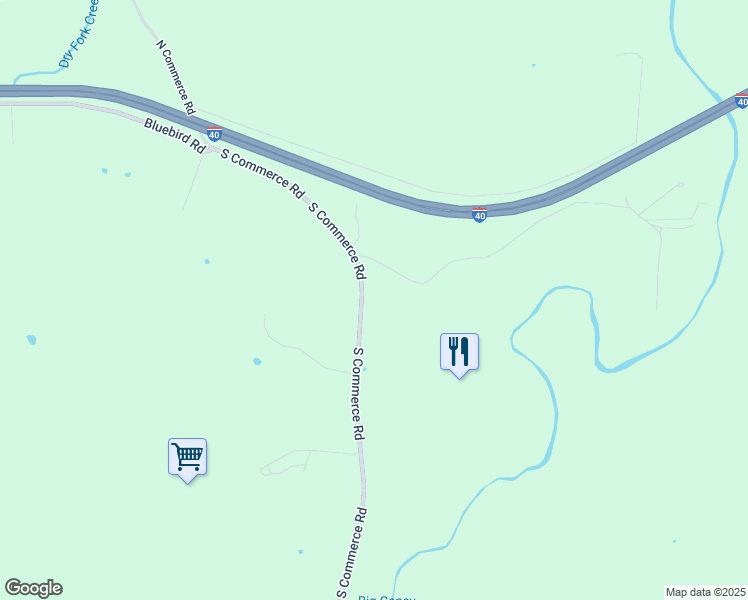 map of restaurants, bars, coffee shops, grocery stores, and more near 5721 South Commerce Road in Watertown