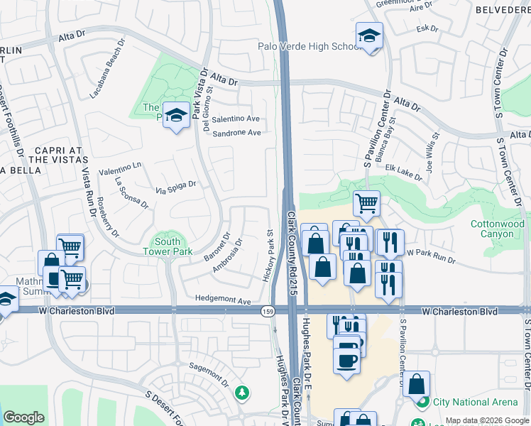 map of restaurants, bars, coffee shops, grocery stores, and more near 11168 Applevale Court in Las Vegas