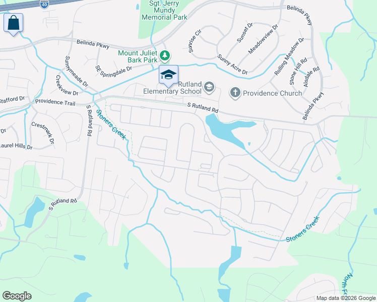 map of restaurants, bars, coffee shops, grocery stores, and more near 113 Navy Circle in Mt. Juliet