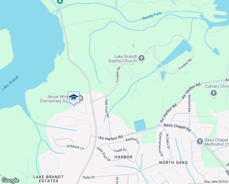 map of restaurants, bars, coffee shops, grocery stores, and more near 1963 Trosper Road in Greensboro