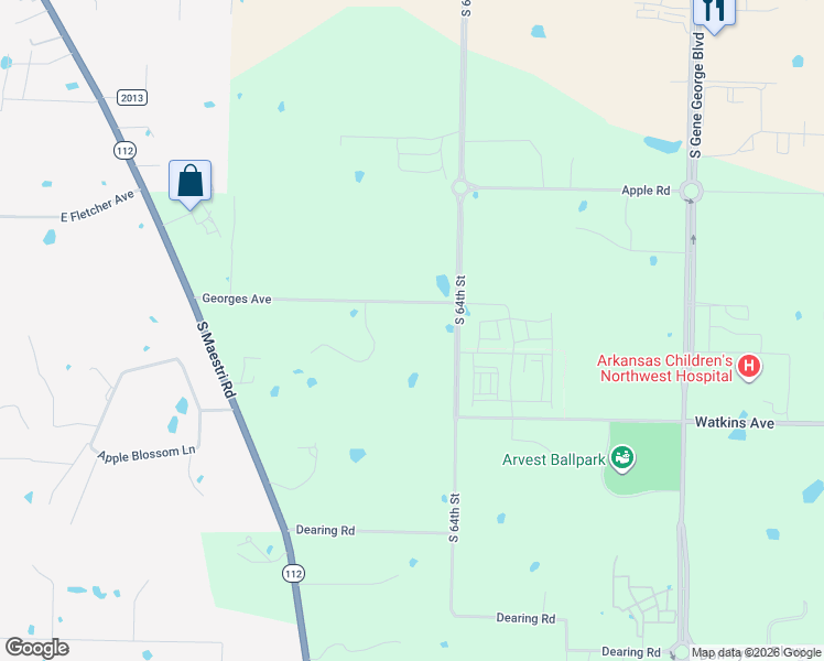 map of restaurants, bars, coffee shops, grocery stores, and more near 1809 Georges Avenue in Springdale