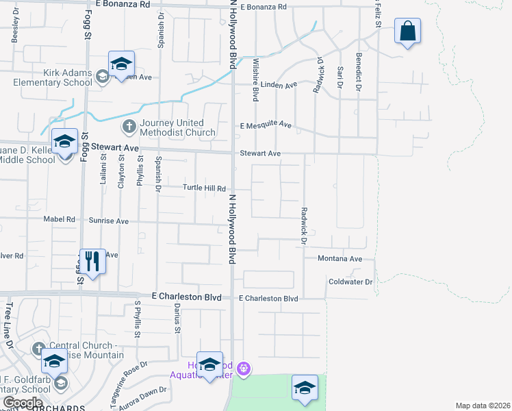 map of restaurants, bars, coffee shops, grocery stores, and more near 6760 Vintage Highlands Lane in Las Vegas