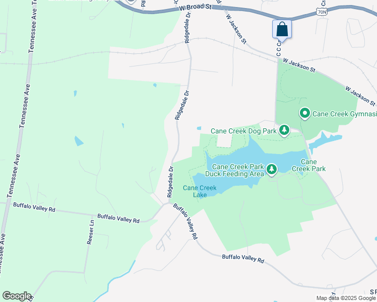 map of restaurants, bars, coffee shops, grocery stores, and more near 312 Ridgedale Drive in Cookeville
