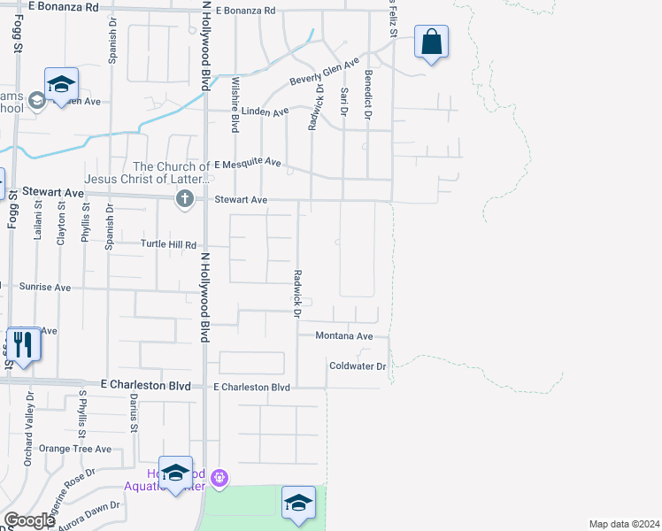map of restaurants, bars, coffee shops, grocery stores, and more near 255 Vista Valley Street in Las Vegas