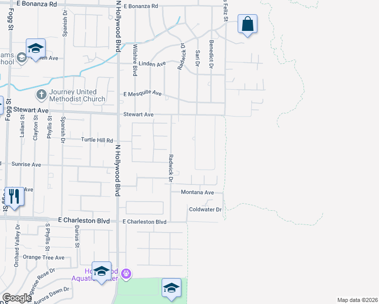 map of restaurants, bars, coffee shops, grocery stores, and more near 255 Vista Valley Street in Las Vegas