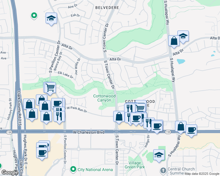 map of restaurants, bars, coffee shops, grocery stores, and more near 749 Chase Tree Street in Las Vegas