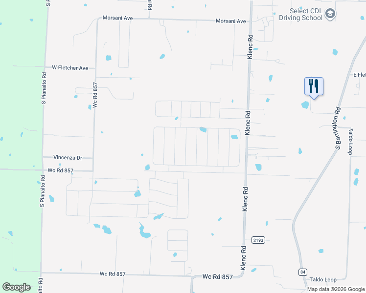 map of restaurants, bars, coffee shops, grocery stores, and more near 865 Klenc Road in Springdale