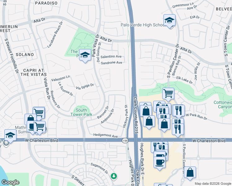 map of restaurants, bars, coffee shops, grocery stores, and more near 11168 Applevale Court in Las Vegas