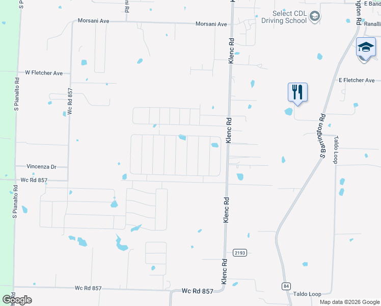 map of restaurants, bars, coffee shops, grocery stores, and more near 865 Klenc Road in Springdale