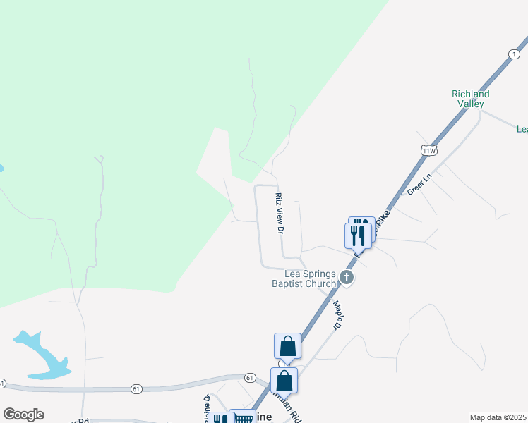 map of restaurants, bars, coffee shops, grocery stores, and more near 321 Ritz View Drive in Blaine