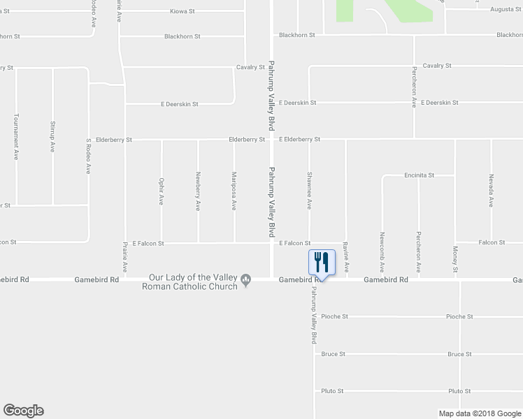 map of restaurants, bars, coffee shops, grocery stores, and more near 3750 Pahrump Valley Boulevard in Pahrump