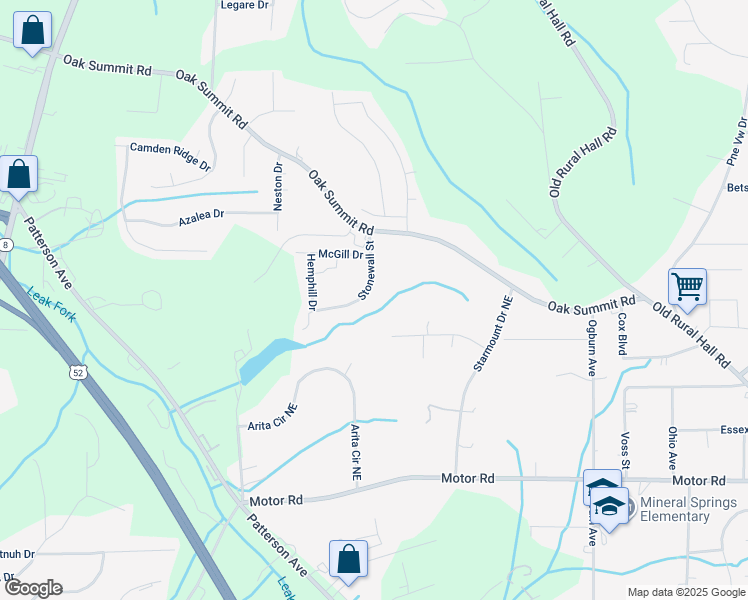 map of restaurants, bars, coffee shops, grocery stores, and more near 4841 Stonewall Street in Winston Salem