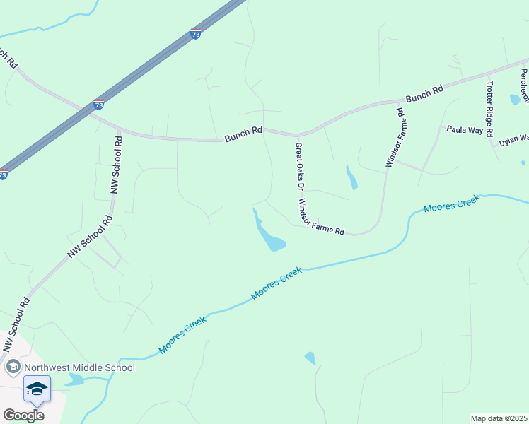 map of restaurants, bars, coffee shops, grocery stores, and more near 6100 Gwynedd Road in Summerfield