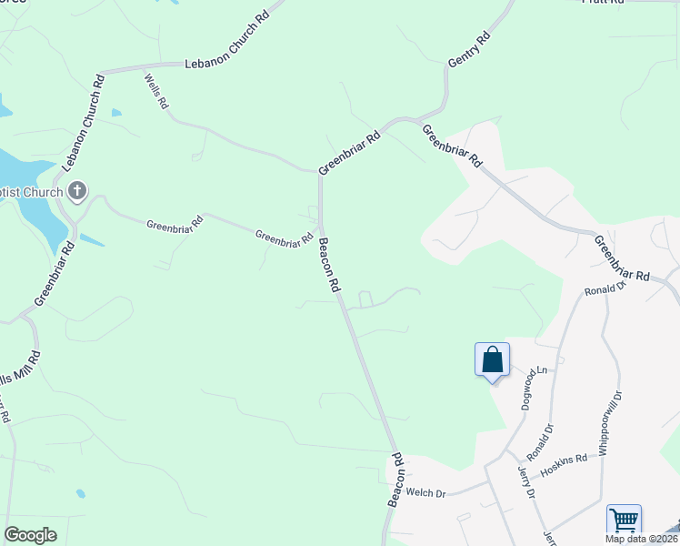 map of restaurants, bars, coffee shops, grocery stores, and more near 1437 Beacon Road in Hamblen County