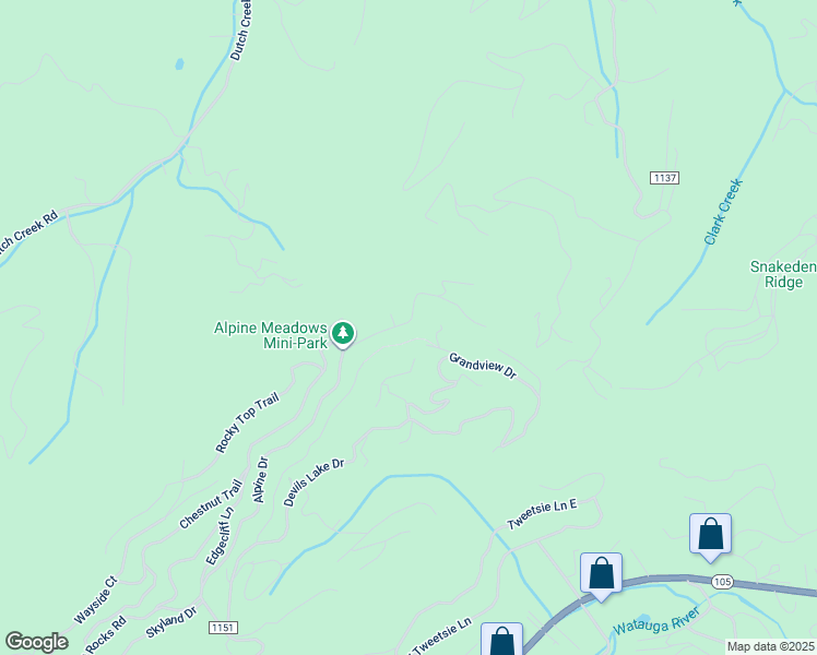 map of restaurants, bars, coffee shops, grocery stores, and more near 942 Alpine Drive in Blowing Rock