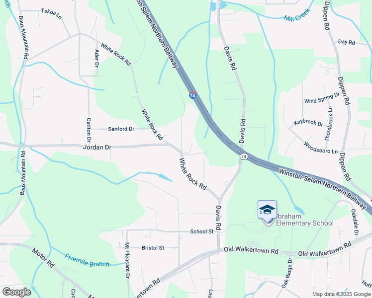map of restaurants, bars, coffee shops, grocery stores, and more near 4705 Northwest Drive in Winston-Salem