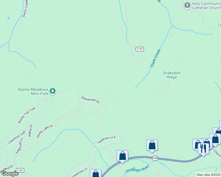 map of restaurants, bars, coffee shops, grocery stores, and more near 1383 Nettles Ridge Road in Banner Elk