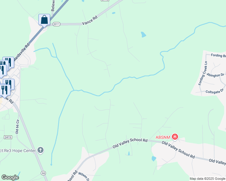 map of restaurants, bars, coffee shops, grocery stores, and more near 2591 King William Drive in Kernersville