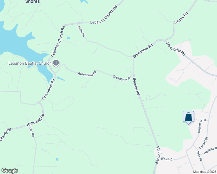 map of restaurants, bars, coffee shops, grocery stores, and more near 7701 Greenbriar Road in Hamblen County