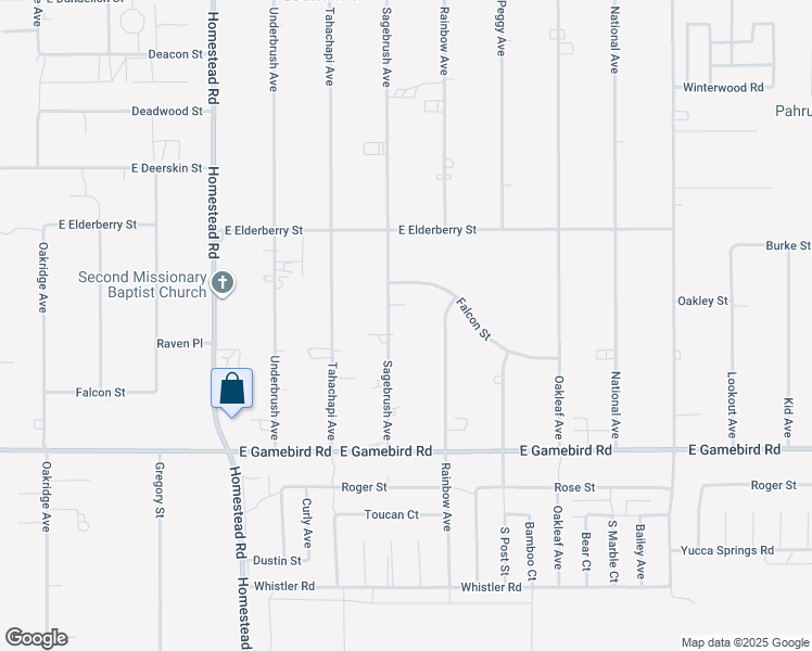 map of restaurants, bars, coffee shops, grocery stores, and more near 3721 Sagebrush Avenue in Pahrump