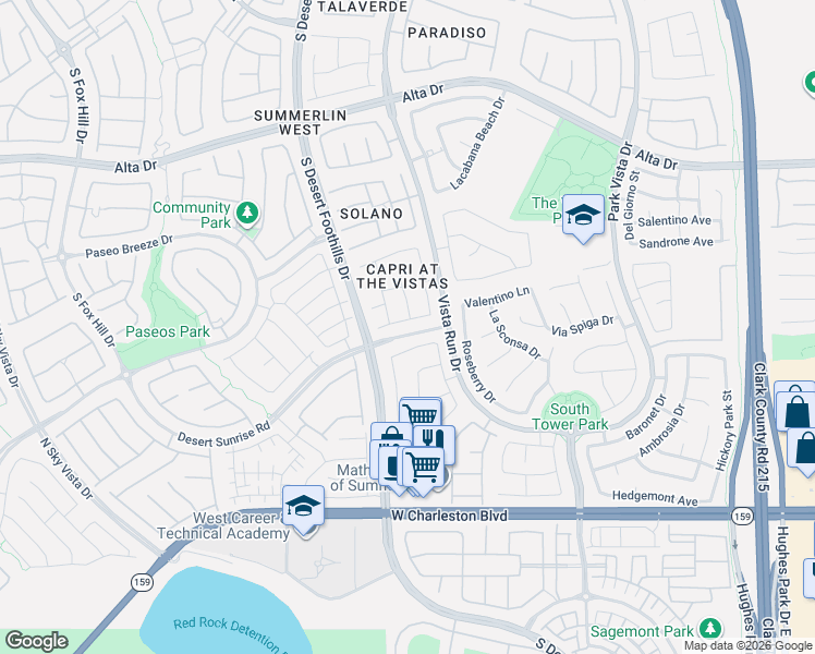 map of restaurants, bars, coffee shops, grocery stores, and more near 11713 Grotta Azzurra Avenue in Las Vegas