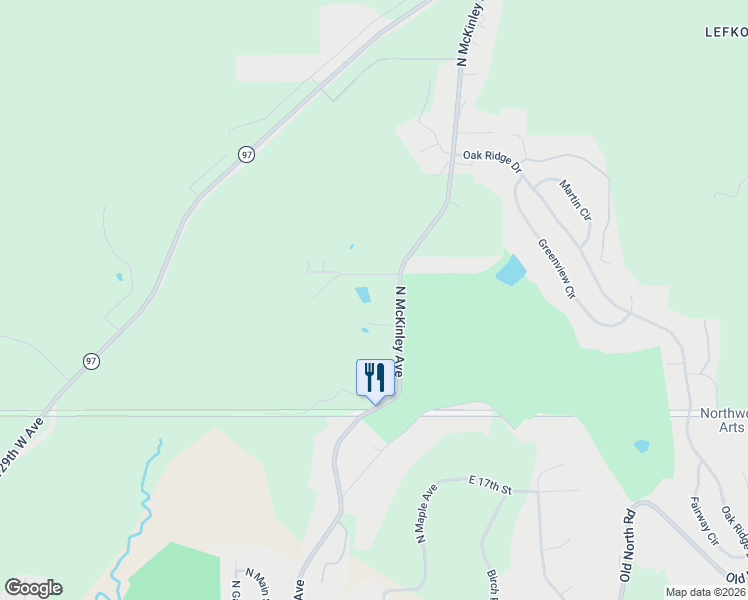 map of restaurants, bars, coffee shops, grocery stores, and more near 1818 North McKinley Avenue in Sand Springs