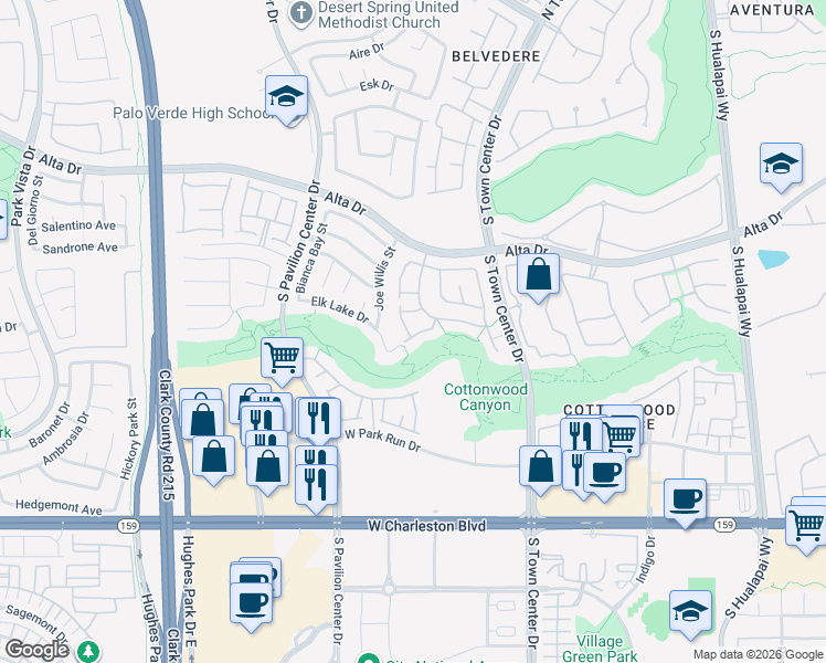 map of restaurants, bars, coffee shops, grocery stores, and more near 724 Trixis Place in Las Vegas