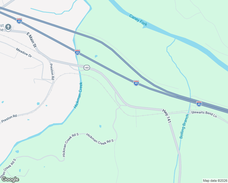 map of restaurants, bars, coffee shops, grocery stores, and more near 196 Lancaster Highway in Hickman
