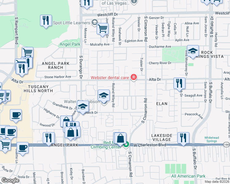 map of restaurants, bars, coffee shops, grocery stores, and more near 8225 Mount Brodie Circle in Las Vegas