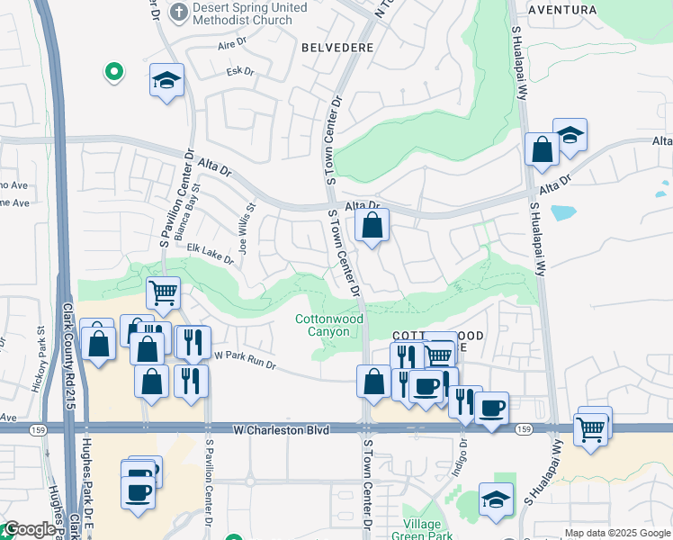 map of restaurants, bars, coffee shops, grocery stores, and more near 700 Chase Tree Street in Las Vegas