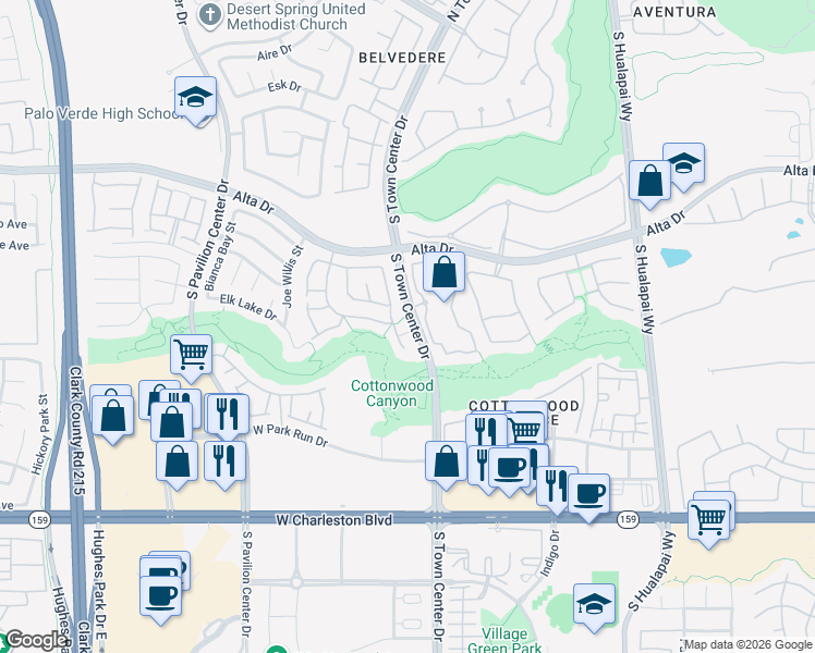 map of restaurants, bars, coffee shops, grocery stores, and more near 700 Chase Tree Street in Las Vegas