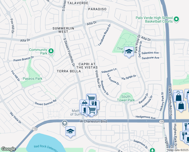 map of restaurants, bars, coffee shops, grocery stores, and more near 11605 Grotta Azzurra Avenue in Las Vegas