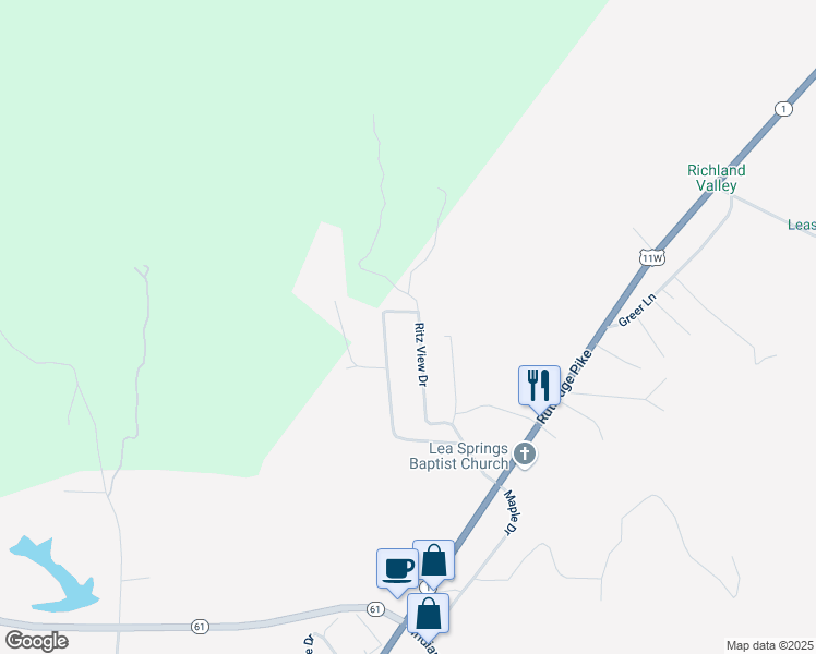 map of restaurants, bars, coffee shops, grocery stores, and more near 321 Ritz View Drive in Blaine
