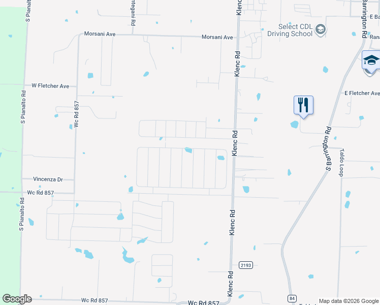 map of restaurants, bars, coffee shops, grocery stores, and more near 865 Klenc Road in Springdale