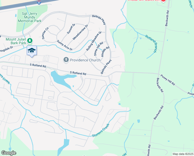 map of restaurants, bars, coffee shops, grocery stores, and more near 426 Battle Flag Lane in Mt. Juliet