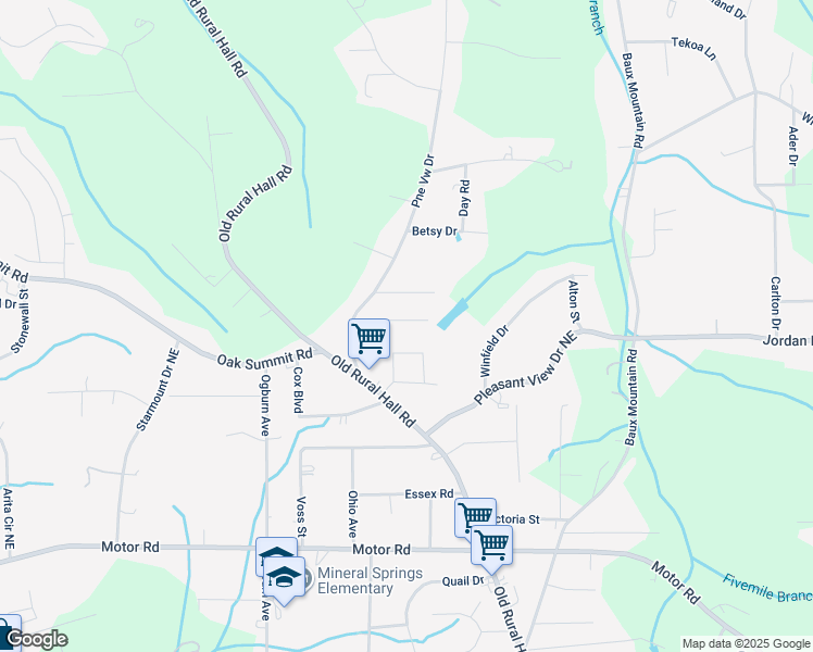 map of restaurants, bars, coffee shops, grocery stores, and more near 120 Knott Street in Winston-Salem