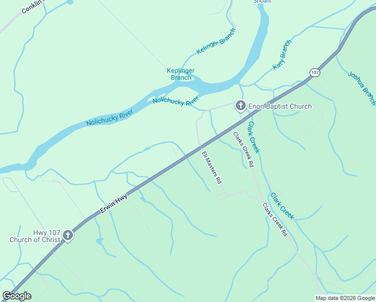 map of restaurants, bars, coffee shops, grocery stores, and more near 204 Enon Church Road in Jonesborough