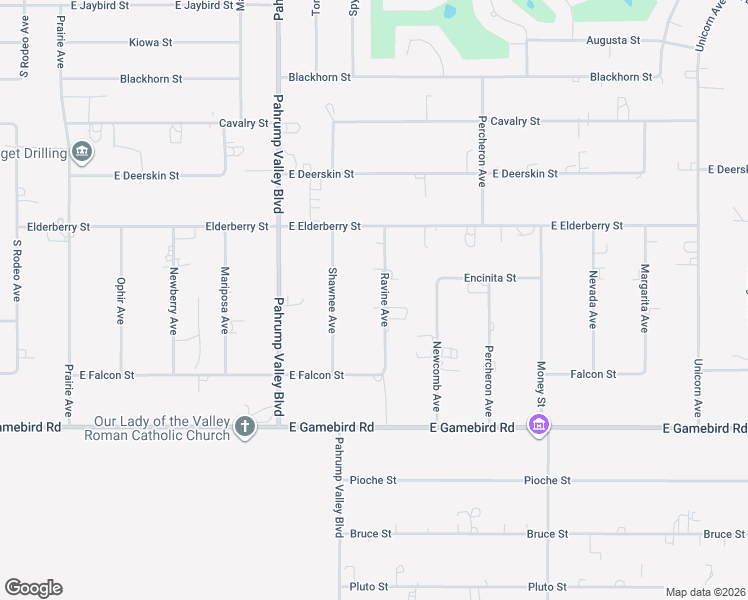 map of restaurants, bars, coffee shops, grocery stores, and more near 3680 Ravine Avenue in Pahrump