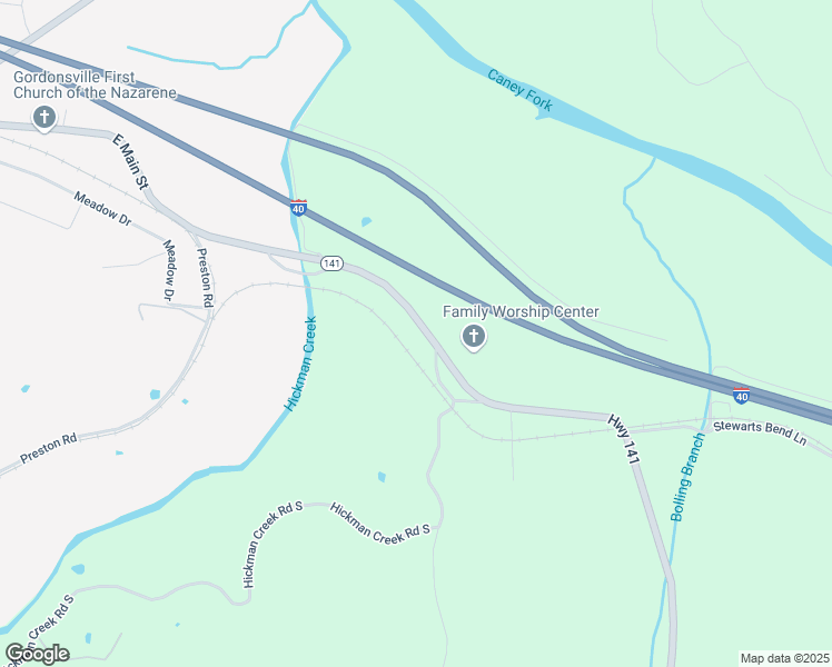 map of restaurants, bars, coffee shops, grocery stores, and more near 196 Lancaster Highway in Hickman