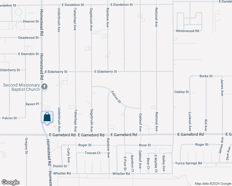 map of restaurants, bars, coffee shops, grocery stores, and more near 3570 Falcon Street in Pahrump