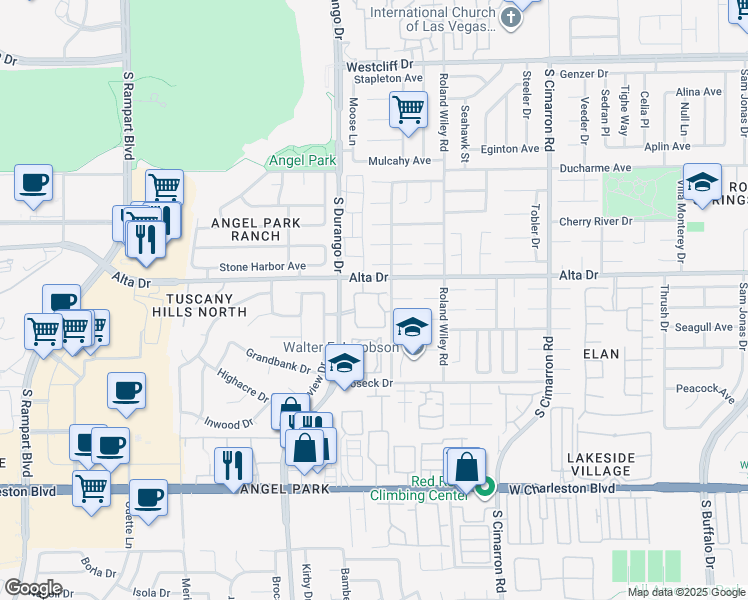 map of restaurants, bars, coffee shops, grocery stores, and more near 8408 White Eagle Avenue in Las Vegas