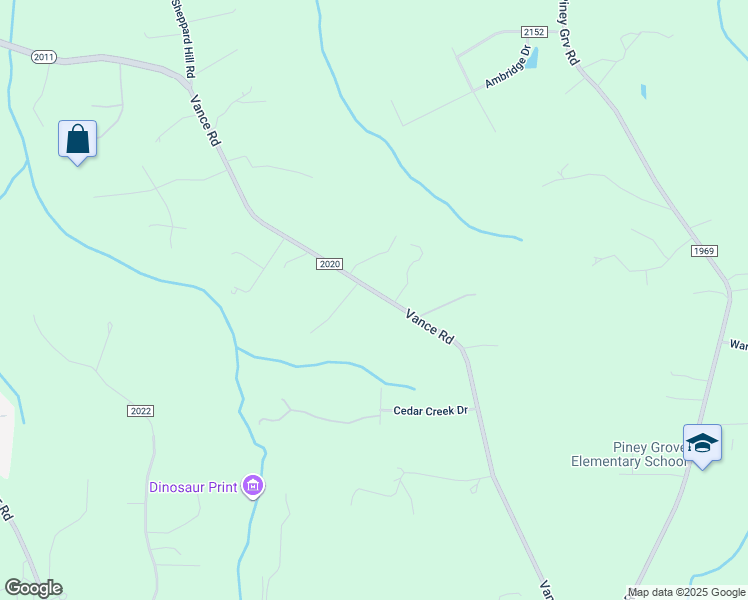 map of restaurants, bars, coffee shops, grocery stores, and more near 7944 Vance Road in Kernersville