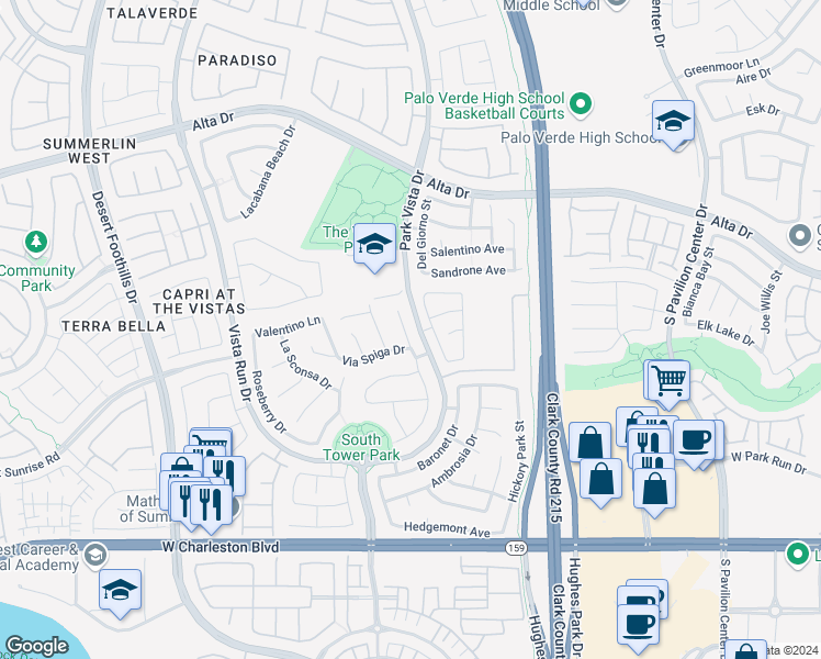 map of restaurants, bars, coffee shops, grocery stores, and more near 776 Viscanio Place in Las Vegas