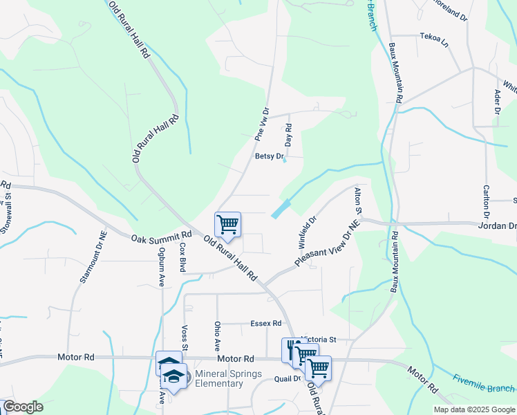 map of restaurants, bars, coffee shops, grocery stores, and more near 129 Knott Street in Winston Salem
