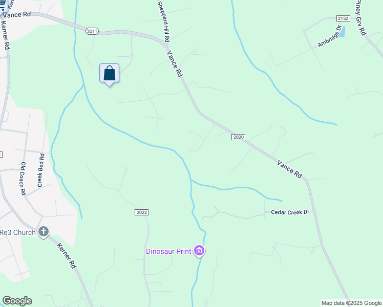 map of restaurants, bars, coffee shops, grocery stores, and more near 7830 Vance Road in Kernersville