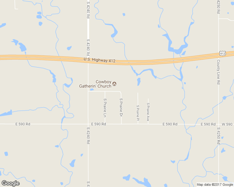 map of restaurants, bars, coffee shops, grocery stores, and more near 30850 South Prairie Drive in Inola