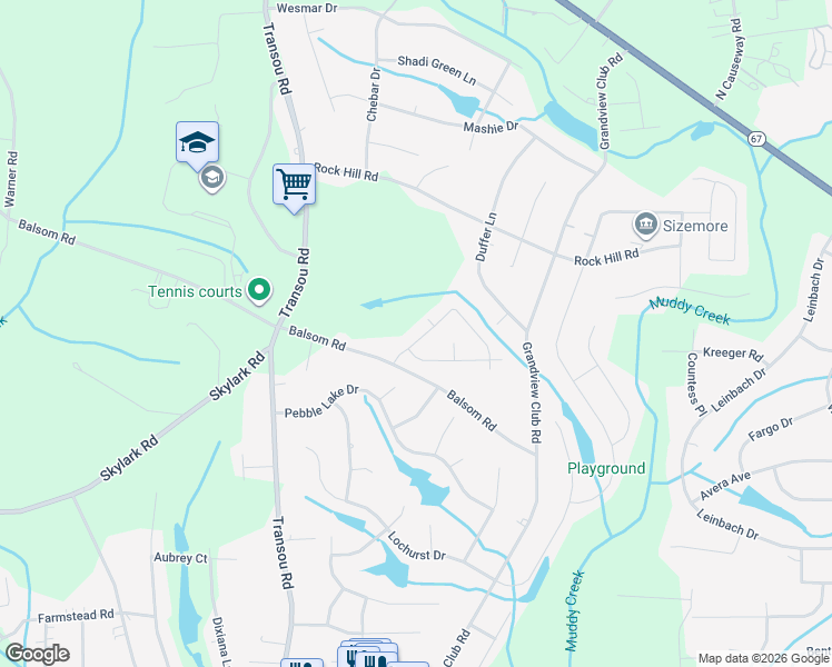 map of restaurants, bars, coffee shops, grocery stores, and more near 4711 Birdie Way in Winston-Salem