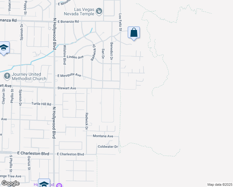map of restaurants, bars, coffee shops, grocery stores, and more near 380 Peaceful Street in Las Vegas